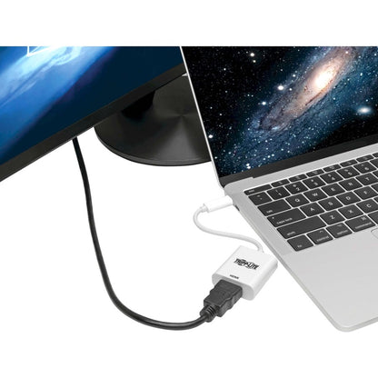 Adaptateur USB-C vers HDMI Tripp Lite par Eaton (M/F) - 8K, HDR, 4:4:4, HDCP 2.3, blanc U444-06N-HD8KW