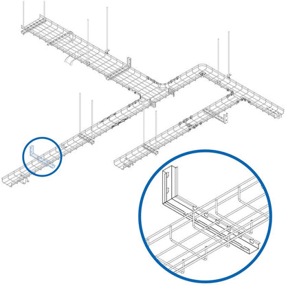 Tripp Lite by Eaton SmartRack SRWBWALLBRKT Mounting Bracket for Cable Tray - Black SRWBWALLBRKT