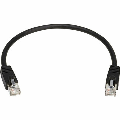 Câble Ethernet SSTP Cat8 40G sans accroc Tripp Lite par Eaton (RJ45 M/M), PoE, noir, 0,3 m (1 pi) N272-F01-BK