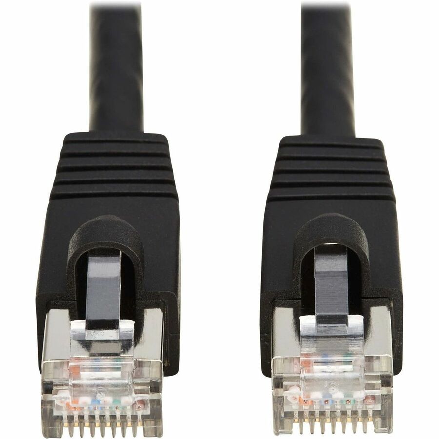 Câble Ethernet SSTP Cat8 40G sans accroc Tripp Lite par Eaton (RJ45 M/M), PoE, noir, 0,3 m (1 pi) N272-F01-BK