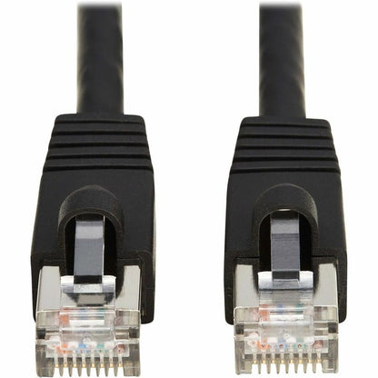 Câble Ethernet SSTP Cat8 40G sans accroc Tripp Lite par Eaton (RJ45 M/M), PoE, noir, 0,3 m (1 pi) N272-F01-BK
