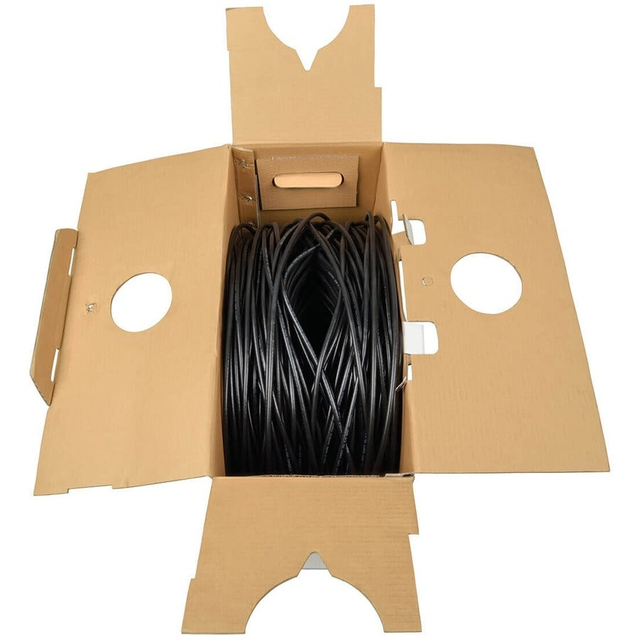 Câble coaxial Tripp Lite par Eaton RG6/U à quadruple blindage, homologué CMR, noir, 1 000 pi A224-01K-BK