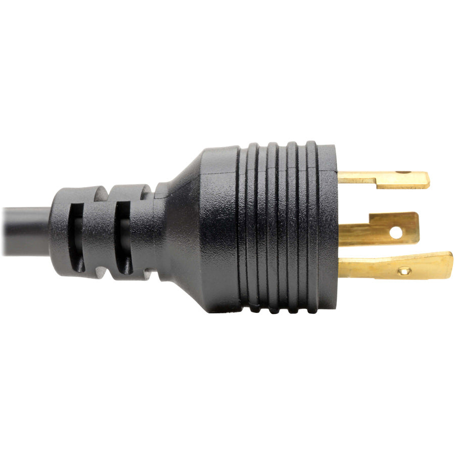 Câble adaptateur d'alimentation Tripp Lite 6 pouces L5-20P vers 5-15/20R avec connecteurs verrouillables robuste 20 A 12 AWG 6 pouces P046-06N-T