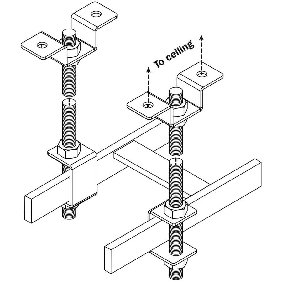 Tripp Lite by Eaton SRLCEILINGKIT Ceiling Mount for Cable Ladder - Black SRLCEILINGKIT