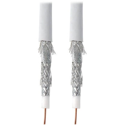 Câble coaxial Tripp Lite par Eaton RG6/U à quadruple blindage, homologué CMR, blanc, 1 000 pi A224-01K-WH