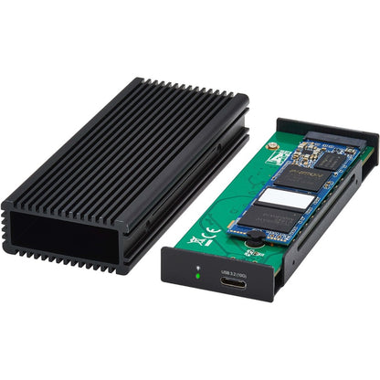 Boîtier de disque dur Tripp Lite by Eaton U457-1M2-NVME-L - Interface hôte USB 3.2 (Gen 2) Type C - Prise en charge UASP externe - Noir U457-1M2-NVME-L