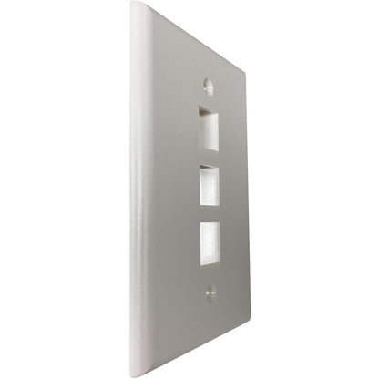 Plaque murale simple à 3 ports Safe-IT de Tripp Lite par Eaton, antibactérienne, ivoire mat, TAA N042AB-003-IVM