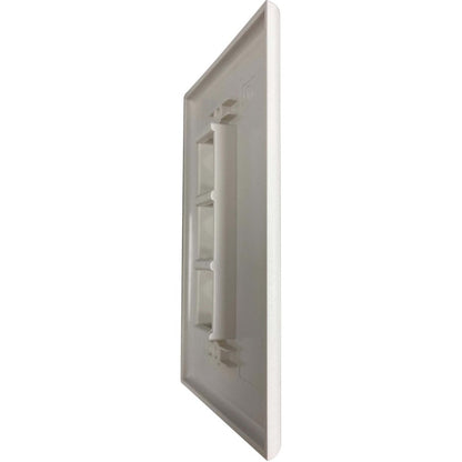 Plaque murale simple à 3 ports Safe-IT de Tripp Lite par Eaton, antibactérienne, ivoire mat, TAA N042AB-003-IVM