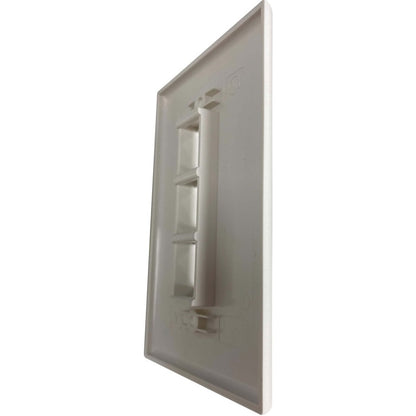 Plaque murale simple à 3 ports Safe-IT de Tripp Lite par Eaton, antibactérienne, ivoire mat, TAA N042AB-003-IVM