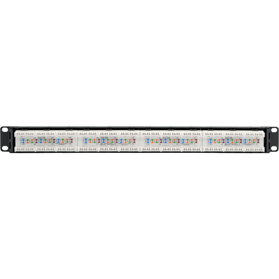 Panneau de brassage Cat6a/Cat6/Cat5e 110 à montage en rack 1U 24 ports Tripp Lite par Eaton N252-024-6A N252-024-6A