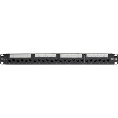Panneau de brassage Cat6a/Cat6/Cat5e 110 à montage en rack 1U 24 ports Tripp Lite par Eaton N252-024-6A N252-024-6A