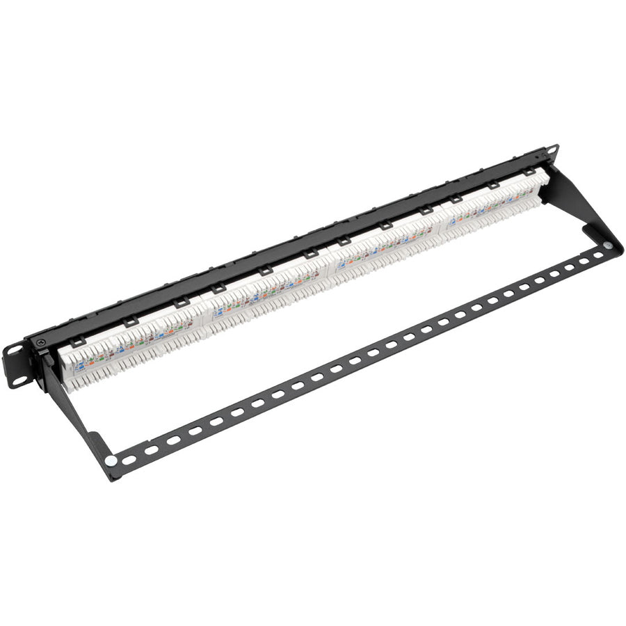 Panneau de brassage Cat6a/Cat6/Cat5e 110 à montage en rack 1U 24 ports Tripp Lite par Eaton N252-024-6A N252-024-6A