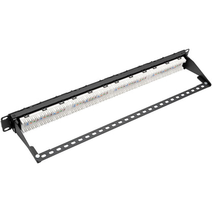 Panneau de brassage Cat6a/Cat6/Cat5e 110 à montage en rack 1U 24 ports Tripp Lite par Eaton N252-024-6A N252-024-6A