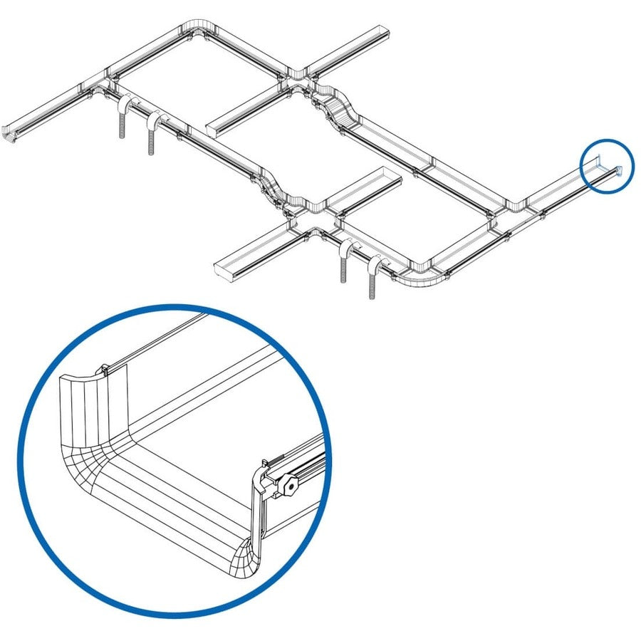 Kit de dérivation de trompette sans outil Tripp Lite by Eaton pour système de routage de fibre, 240 mm (10 po) SRFC10DROP