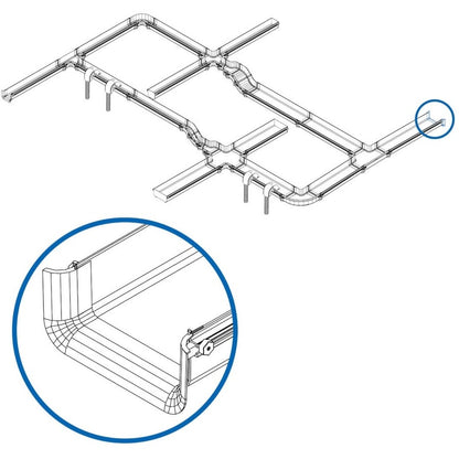 Kit de dérivation de trompette sans outil Tripp Lite by Eaton pour système de routage de fibre, 240 mm (10 po) SRFC10DROP