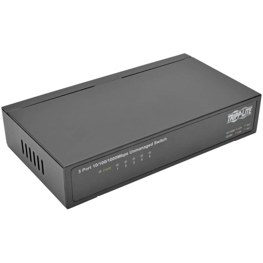 Commutateur Gigabit Ethernet non géré de bureau Tripp Lite by Eaton 5 ports 10/100/1000 Mbps, boîtier métallique NG5