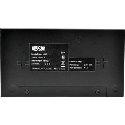 Commutateur Gigabit Ethernet non géré de bureau Tripp Lite by Eaton 5 ports 10/100/1000 Mbps, boîtier métallique NG5
