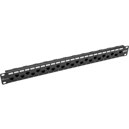 Panneau de brassage traversant décalé Cat5e/6 à montage en rack 1U 24 ports Tripp Lite par Eaton N254-024-OF N254-024-OF