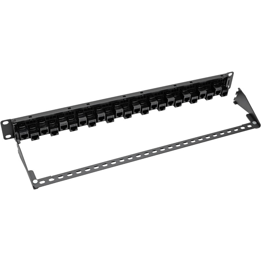 Panneau de brassage traversant décalé Cat5e/6 à montage en rack 1U 24 ports Tripp Lite par Eaton N254-024-OF N254-024-OF