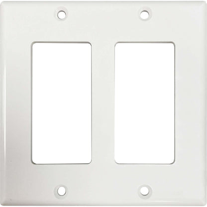 Plaque murale antibactérienne double Safe-IT de Tripp Lite par Eaton, style Decora, ivoire, TAA N042DAB-002-IV