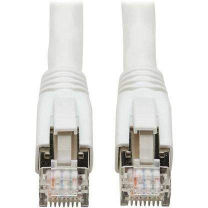 Câble Ethernet SSTP Cat8 40G sans accroc Tripp Lite par Eaton (RJ45 M/M), PoE, blanc, 4,6 m (15 pi) N272-F15-WH