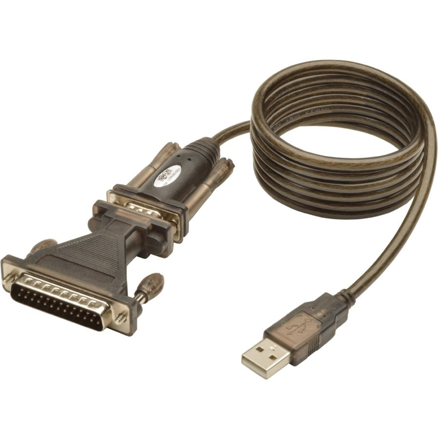 Adaptateur de câble USB vers série Tripp Lite par Eaton (USB-A vers DB25 M/M) U209-005-DB25