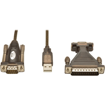 Adaptateur de câble USB vers série Tripp Lite par Eaton (USB-A vers DB25 M/M) U209-005-DB25