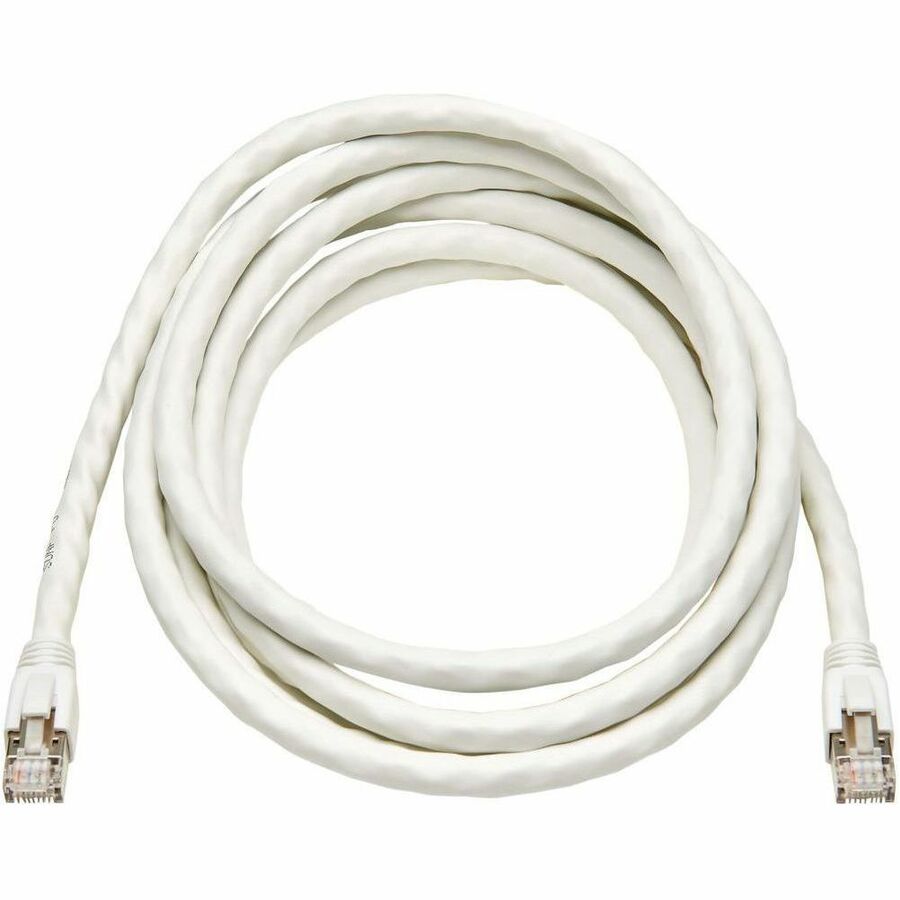 Câble Ethernet SSTP Cat8 40G sans accroc Tripp Lite par Eaton (RJ45 M/M), PoE, blanc, 3,7 m (12 pi) N272-F12-WH
