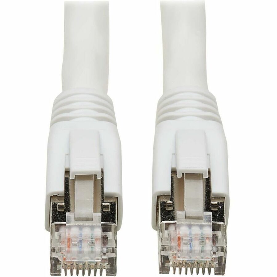 Câble Ethernet SSTP Cat8 40G sans accroc Tripp Lite par Eaton (RJ45 M/M), PoE, blanc, 3,7 m (12 pi) N272-F12-WH