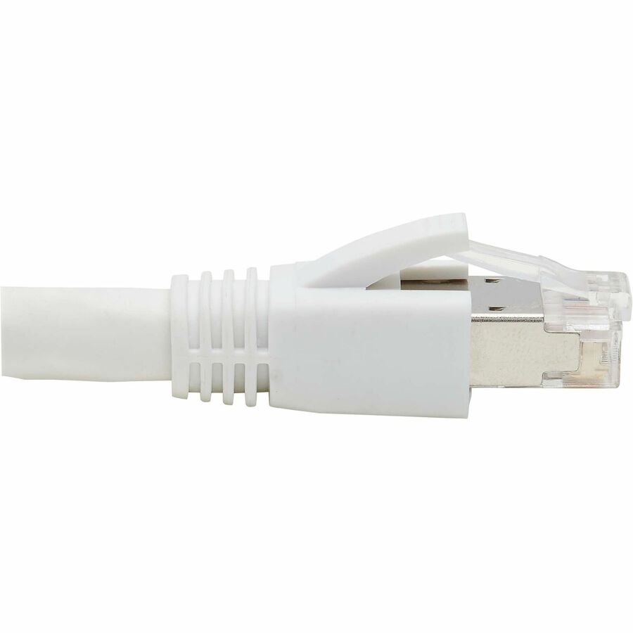 Câble Ethernet SSTP Cat8 40G sans accroc Tripp Lite par Eaton (RJ45 M/M), PoE, blanc, 3,7 m (12 pi) N272-F12-WH