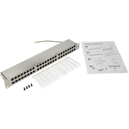 Panneau de brassage Cat6 48 ports Tripp Lite par Eaton N252-048-SH-K, 1U N252-048-SH-K