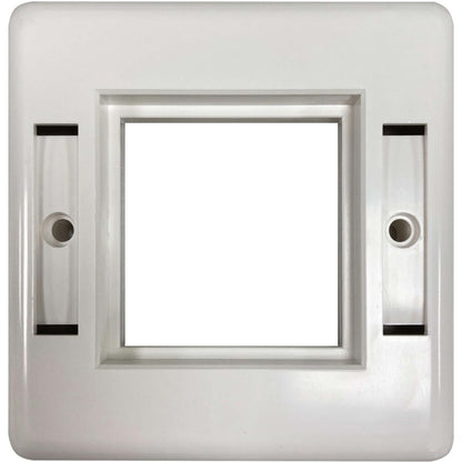 Cadre de groupe simple de style européen Tripp Lite par Eaton pour modules d'insertion, blanc N042E-WF1