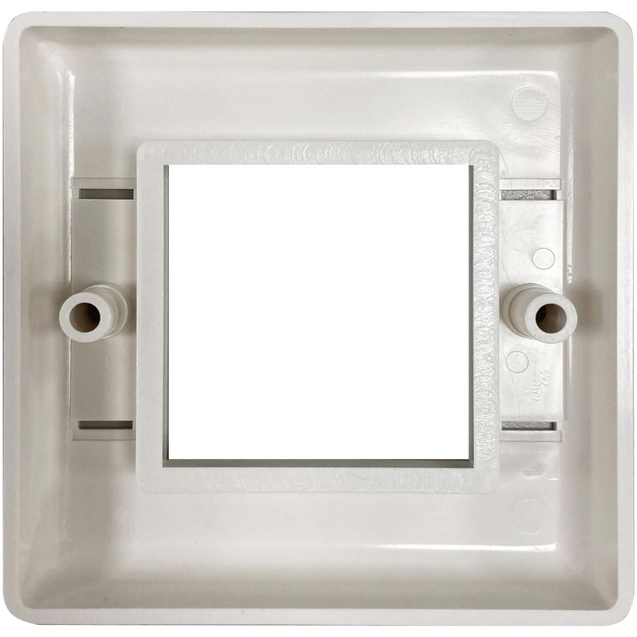 Cadre de groupe simple de style européen Tripp Lite par Eaton pour modules d'insertion, blanc N042E-WF1