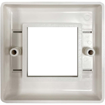 Cadre de groupe simple de style européen Tripp Lite par Eaton pour modules d'insertion, blanc N042E-WF1