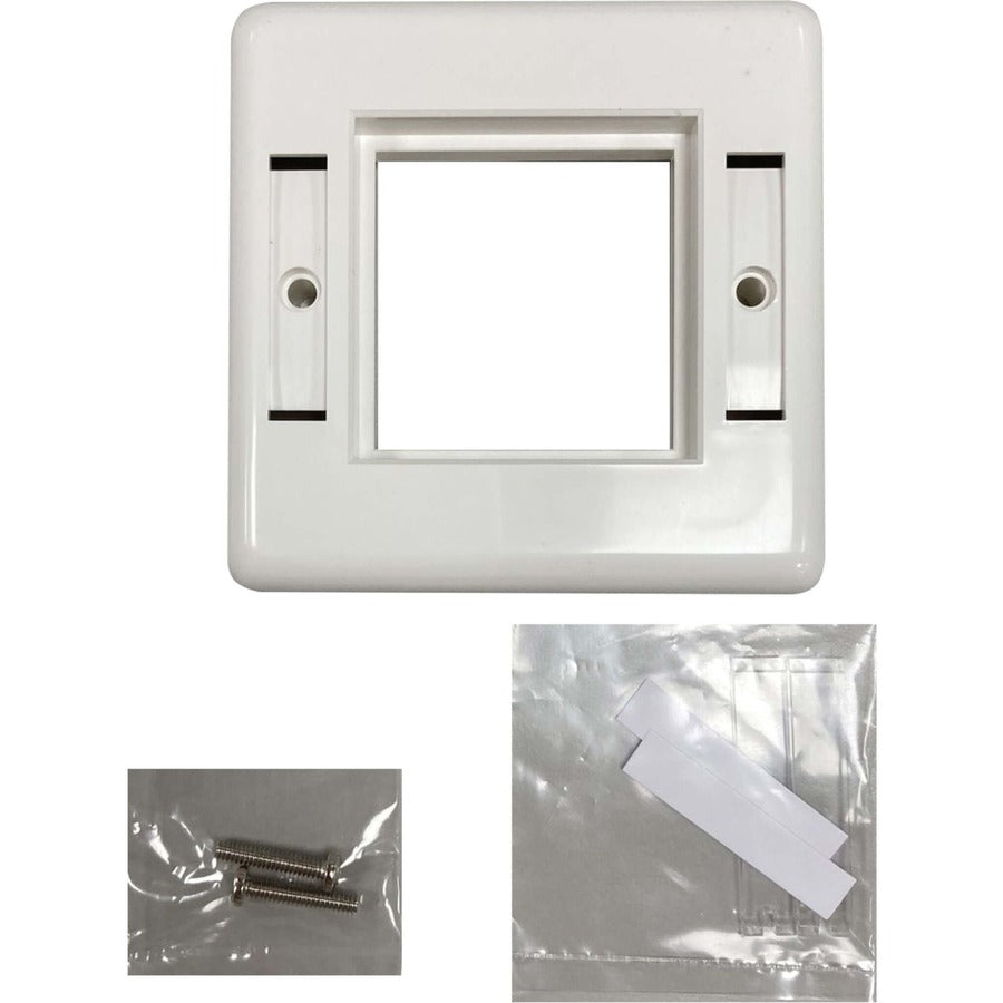 Cadre de groupe simple de style européen Tripp Lite par Eaton pour modules d'insertion, blanc N042E-WF1