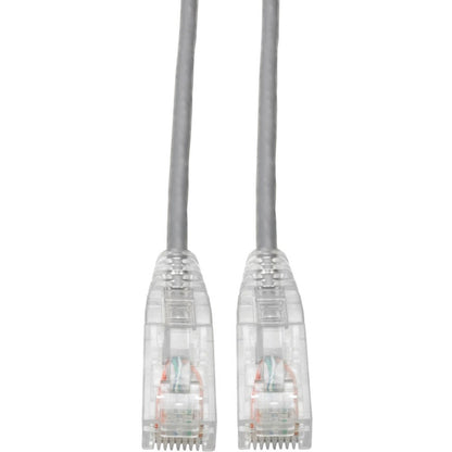 Câble de raccordement UTP Cat6 Tripp Lite par Eaton (RJ45) - M/M, Gigabit, sans accroc, moulé, fin, gris, 1 pi. N201-S01-GY