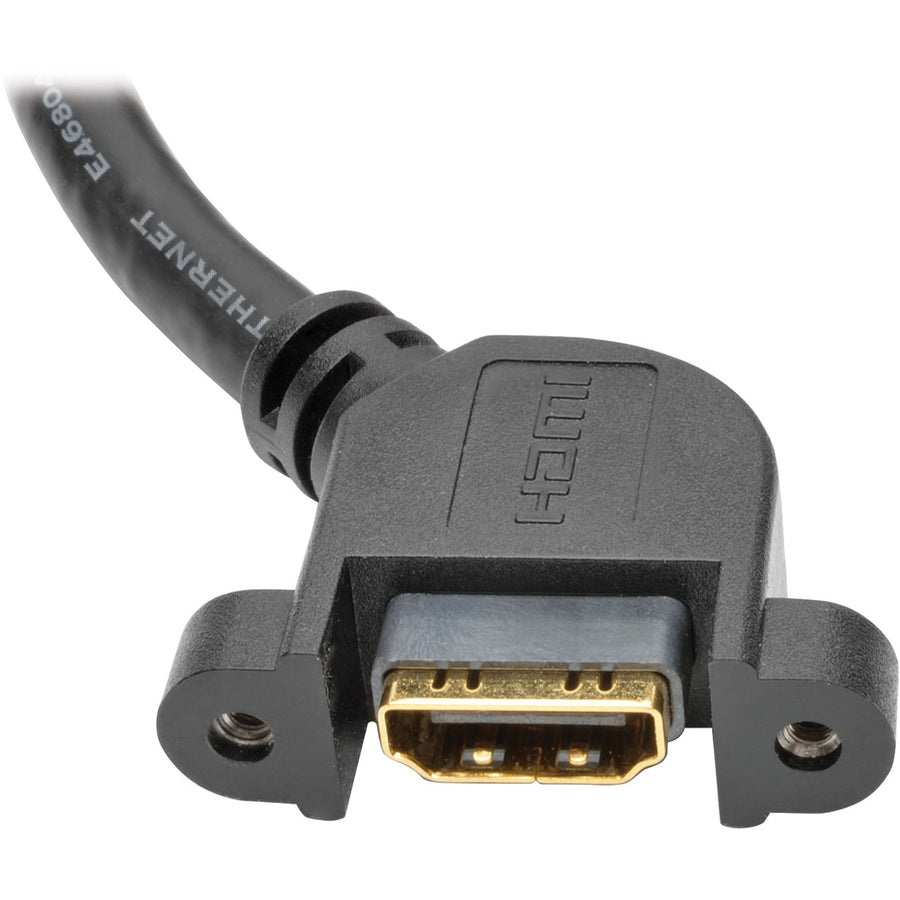 Câble HDMI haute vitesse Tripp Lite 3 pieds avec Ethernet Montage sur panneau vidéo/audio numérique M/F 3' P569-003-MF-APM
