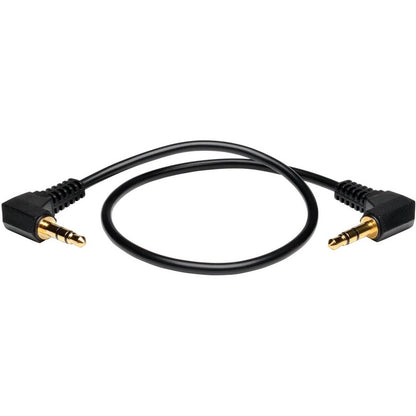 Câble audio mini stéréo Tripp Lite 1 pi avec deux fiches à angle droit 3,5 mm M/M 1 pi P312-001-2RA