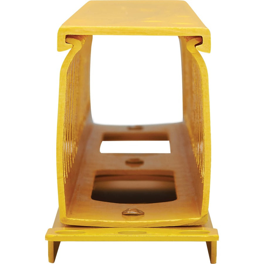 Gestionnaire de câbles horizontal Tripp Lite par Eaton - Conduit à doigts avec couvercle, jaune, 1U SRCABLEDUCT1UFC