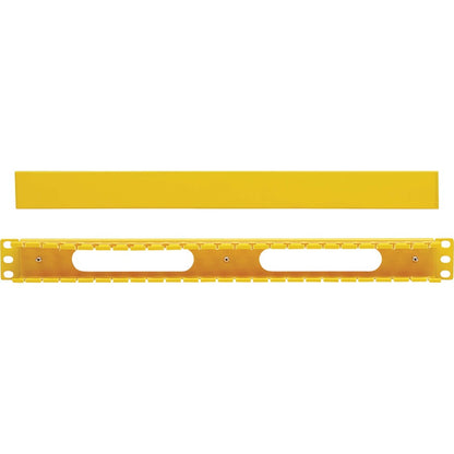 Gestionnaire de câbles horizontal Tripp Lite par Eaton - Conduit à doigts avec couvercle, jaune, 1U SRCABLEDUCT1UFC