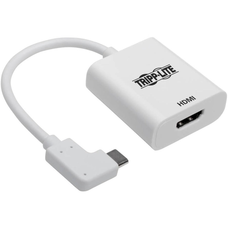 Adaptateur USB-C vers HDMI à angle droit Tripp Lite by Eaton U444-06N-HD4KRA, M/F, blanc U444-06N-HD4KRA