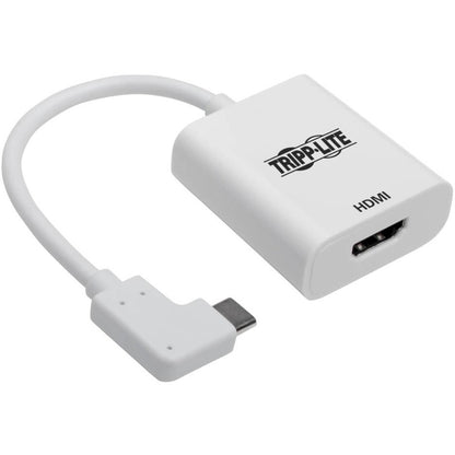 Adaptateur USB-C vers HDMI à angle droit Tripp Lite by Eaton U444-06N-HD4KRA, M/F, blanc U444-06N-HD4KRA