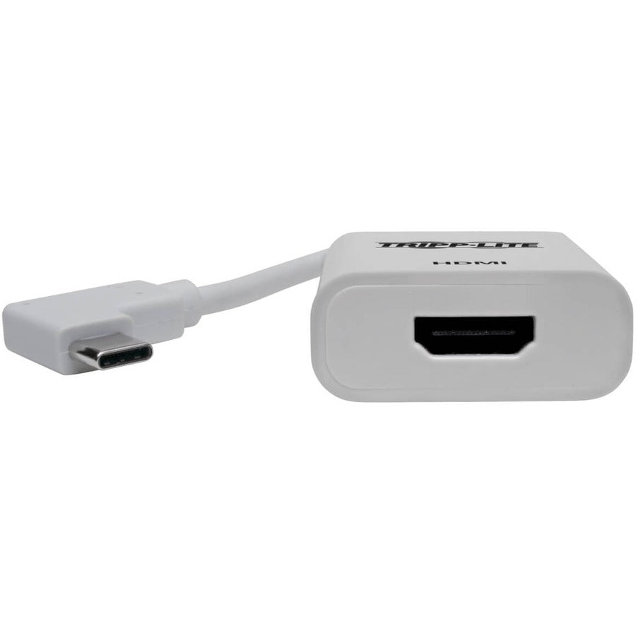 Adaptateur USB-C vers HDMI à angle droit Tripp Lite by Eaton U444-06N-HD4KRA, M/F, blanc U444-06N-HD4KRA