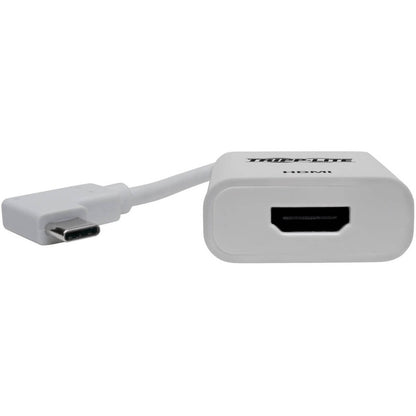 Adaptateur USB-C vers HDMI à angle droit Tripp Lite by Eaton U444-06N-HD4KRA, M/F, blanc U444-06N-HD4KRA