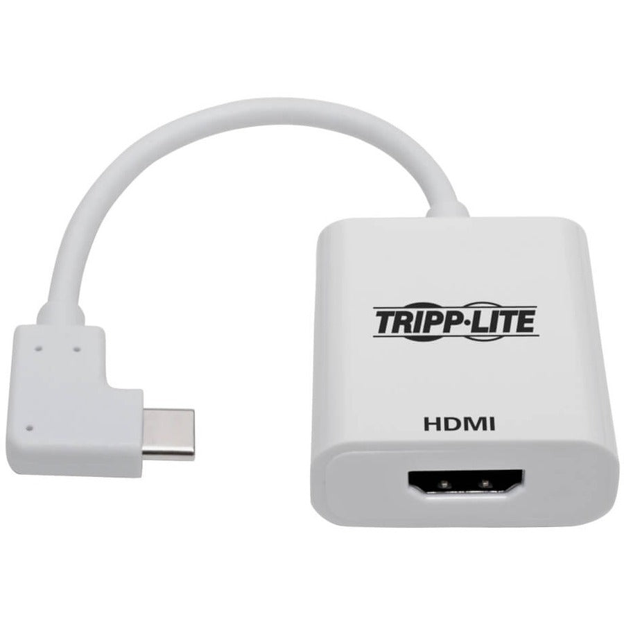Adaptateur USB-C vers HDMI à angle droit Tripp Lite by Eaton U444-06N-HD4KRA, M/F, blanc U444-06N-HD4KRA