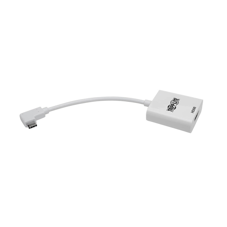 Adaptateur USB-C vers HDMI à angle droit Tripp Lite by Eaton U444-06N-HD4KRA, M/F, blanc U444-06N-HD4KRA