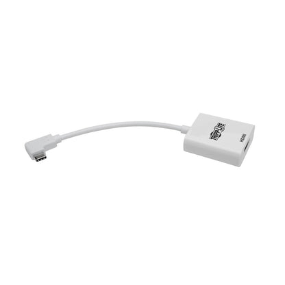 Adaptateur USB-C vers HDMI à angle droit Tripp Lite by Eaton U444-06N-HD4KRA, M/F, blanc U444-06N-HD4KRA