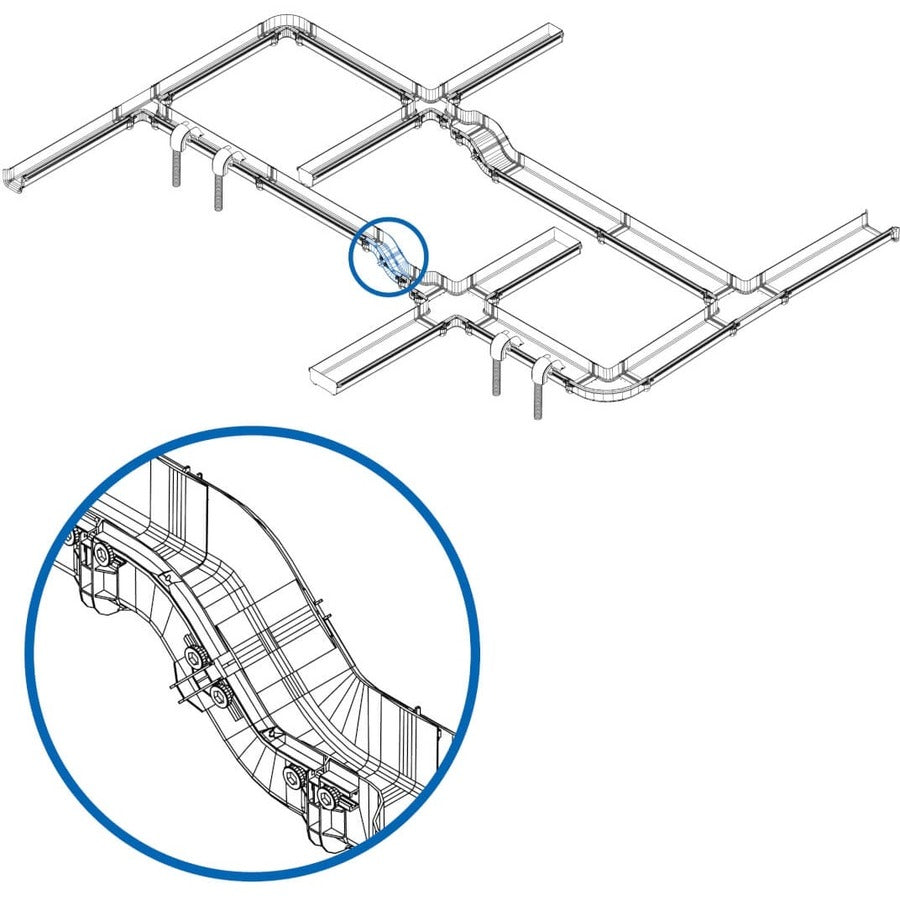 Kit de rampe haut/bas sans outil à 45 degrés Tripp Lite by Eaton pour système de routage de fibre, 120 mm (5 po) SRFC5RAMP