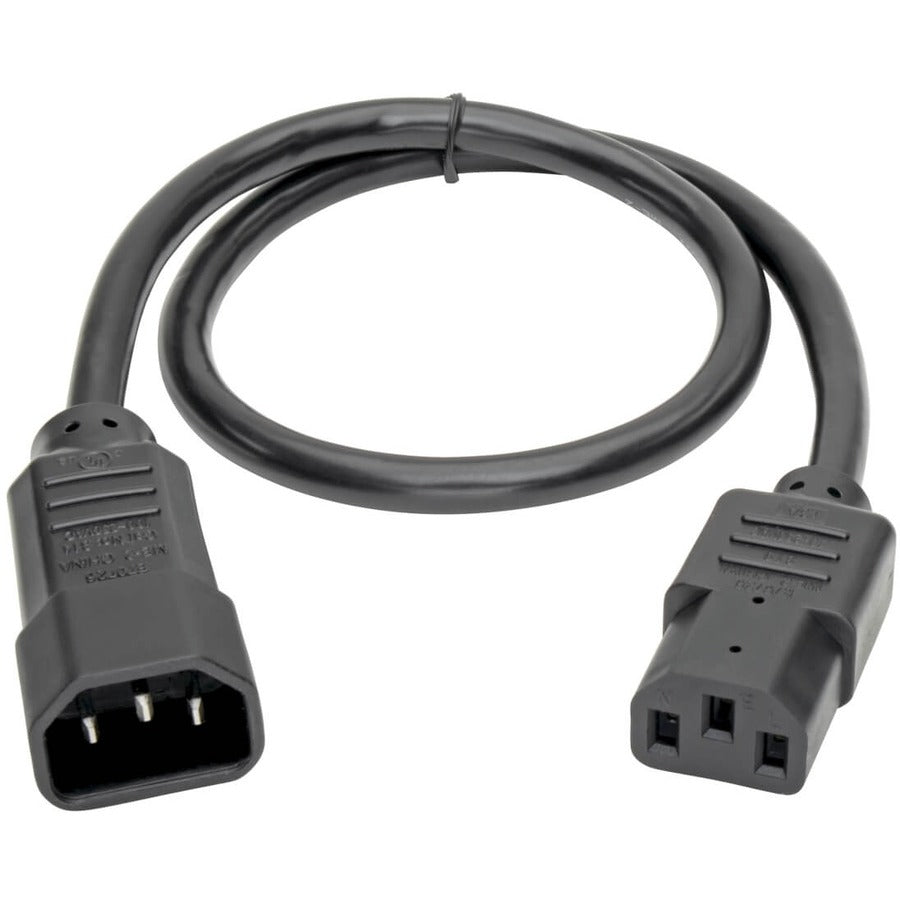 Tripp Lite 2ft Computer Power Cord Extension Cable C14 to C13 10A 18AWG 2' 5-pack 5pc P004-002-5