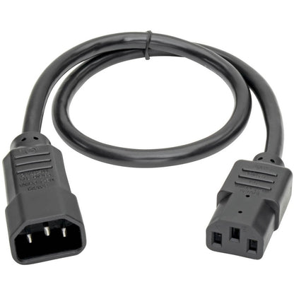 Tripp Lite 2ft Computer Power Cord Extension Cable C14 to C13 10A 18AWG 2' 5-pack 5pc P004-002-5
